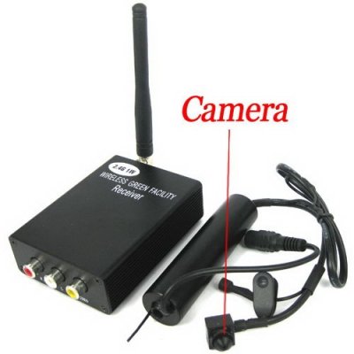 4-Channel Wireless Transimmiter with Mini Camera - 2.4GHz